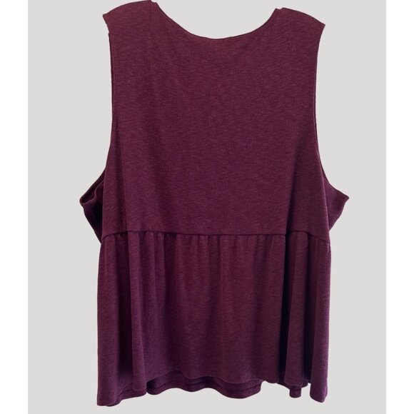Terra & Sky Women's Plus Size Purple Sleeveless Top 4X (28W-30W) - Stylist - Picture 3 of 6